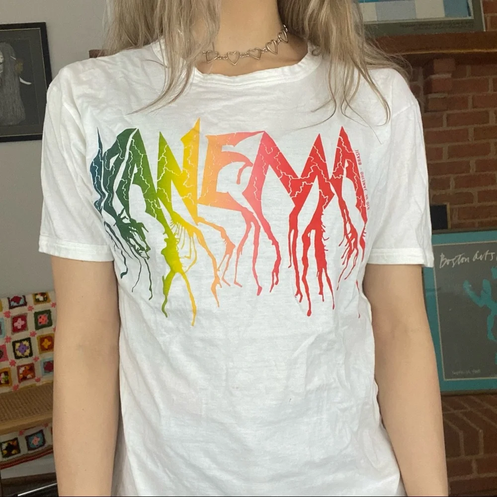 Vintage 90s Ipanema Rio De Janeiro Brasil Brazil Rainbow Mounted Collar …